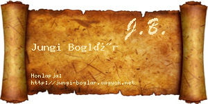Jungi Boglár névjegykártya
